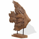 fiskeskulptur i teaktræ 40x12x57 cm
