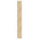 skoskab 4 hylder med spejl 63x17x134 cm egetræsfarvet