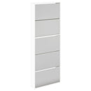 skoskab 5 rum 63x17x169,5 cm spejlhvid