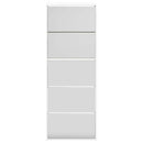skoskab 5 rum 63x17x169,5 cm spejlhvid