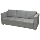 sofasæt i to dele stof lysegrå
