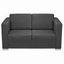 sofasæt i to dele stof mørkegrå