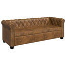 2-personers og 3-personers Chesterfield sofasæt brun