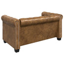 2-personers og 3-personers Chesterfield sofasæt brun