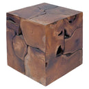 taburetter 2 stk. brun 40x40x45 cm massivt teaktræ