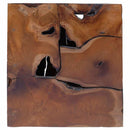 taburetter 2 stk. brun 40x40x45 cm massivt teaktræ