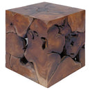 taburetter 4 stk. brun 40x40x45 cm massivt teaktræ