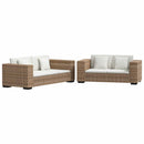 2-personers og 3-personers sofasæt ægte rattan