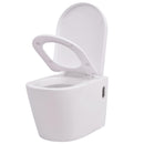 væghængt toilet med skjult cisterne keramik hvid