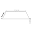 bordplade hærdet glas firkantet 700 x 700 mm