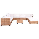 sofasæt 27 dele naturlig rattan