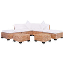 sofasæt 18 dele naturlig rattan