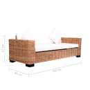3-personers sofa naturlig rattan