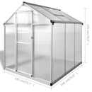 drivhus 3,46 m² forstærket aluminium
