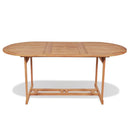 havebord 180x90x75 cm massivt teaktræ