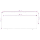 udendørs rullegardin 245 (B) x 140 (H) cm beige