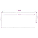 udendørs rullegardin 305 (B) x 140 (H) cm cremefarvet