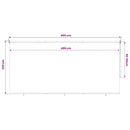 udendørs rullegardin 405 (B) x 230 (H) cm cremefarvet