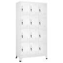 lockerskab med 12 rum 90x45x180 cm