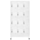 lockerskab med 12 rum 90x45x180 cm