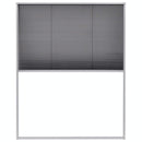 plisseret insektnet til vinduer aluminium 80 x 100 cm