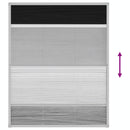 plisseret insektnet til vinduer aluminium 80 x 100 cm med afskygning