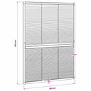plisseret insektnet til vinduer aluminium 80 x 120 cm med afskygning