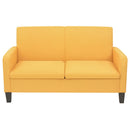 2-personers sofa 135 x 65 x 76 cm gul