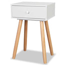 sengebord 2 stk. massivt fyretræ 40 x 30 x 61 cm hvid