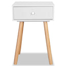 sengebord 2 stk. massivt fyretræ 40 x 30 x 61 cm hvid