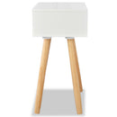 sengebord 2 stk. massivt fyretræ 40 x 30 x 61 cm hvid