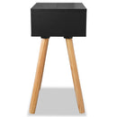 sengebord 2 stk. massivt fyrretræ 40 x 30 x 61 cm sort