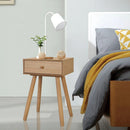sengebord 2 stk. massivt fyrretræ 40 x 30 x 61 cm brun