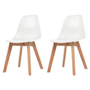 spisebordsstole 2 stk. plastik hvid