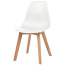 spisebordsstole 2 stk. plastik hvid