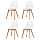 spisebordsstole 4 stk. plastik hvid