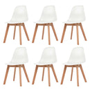 spisebordsstole 6 stk. plastik hvid