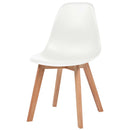 spisebordsstole 6 stk. plastik hvid
