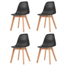 spisebordsstole 4 stk. plastik sort