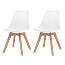 spisebordsstole 2 stk. plastik hvid