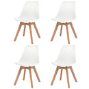 spisebordsstole 4 stk. plastik hvid