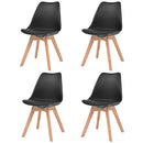 spisebordsstole 4 stk. plastik sort