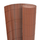 dobbeltsidet havehegn PVC 90 x 300 cm brun