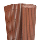 dobbeltsidet havehegn PVC 90 x 500 cm brun