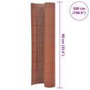 dobbeltsidet havehegn PVC 90 x 500 cm brun