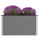 forhøjet plantekasse 100x50x54 cm grå WPC
