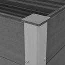 forhøjet plantekasse 100x50x54 cm grå WPC