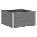 forhøjet plantekasse 100x100x54 cm grå WPC