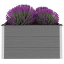forhøjet plantekasse 100x100x54 cm grå WPC