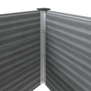 forhøjet plantekasse 100x100x54 cm grå WPC